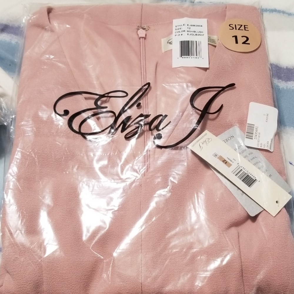 Eliza J V-Neck Fit and Flare Pink Mini Dress NWT - Picture 4 of 8